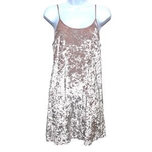 Victorias Secret Crushed Velvet Pink Mini Dress XS Sexy Intimates Coquette Y2K